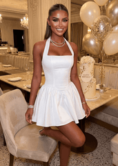 Lift You Up A-Line Mini Dress - White