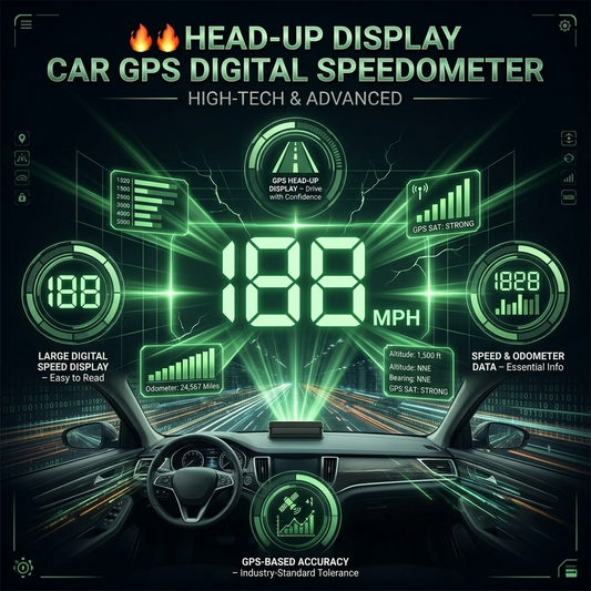 🔥🔥Head Up Display Car GPS Digital Speedometer